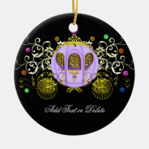 Ornamento De Cerâmica Carruagem Real Mardi Gras - SRF