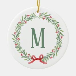 Ornamento De Cerâmica Carta de Férias Personalizável e Adesivos de Prese