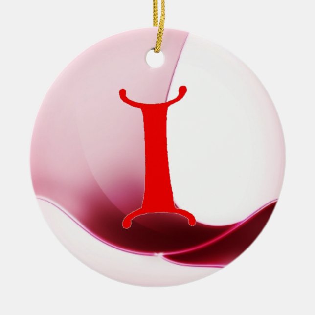 Ornamento De Cerâmica Carta I Ornament (Frente)