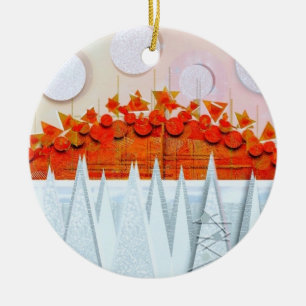 Ornamento De Cerâmica Cartão de agradecimento "INVERNO" de JESSICA ANNE