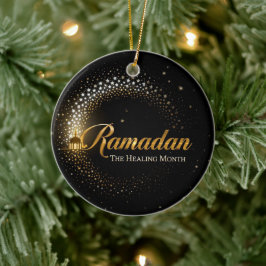 Ornamento De Cerâmica Cartão de Feriado do Ramadan Mubarak