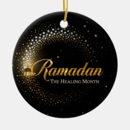 Ornamento De Cerâmica Cartão de Feriado do Ramadan Mubarak