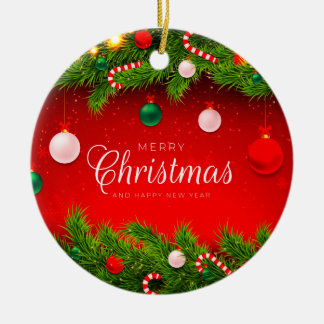 Ornamento De Cerâmica Cartão de Feriado Plano, Tamanho: 4,25" x 5,5", Pa