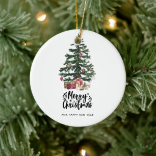 Ornamento De Cerâmica Cartão de Natal Árvore de Natal Feliz Natal Férias