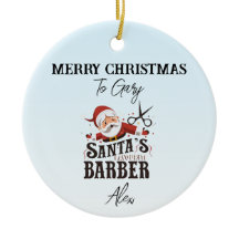 Cartão de Natal de Barber Personalizado