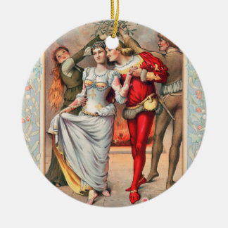 Ornamento De Cerâmica Cartão de Natal de Prang (c. 1886)