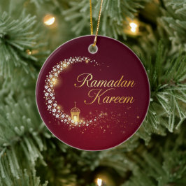 Ornamento De Cerâmica Cartão Personalizado de Feriado Ramadan Kareem