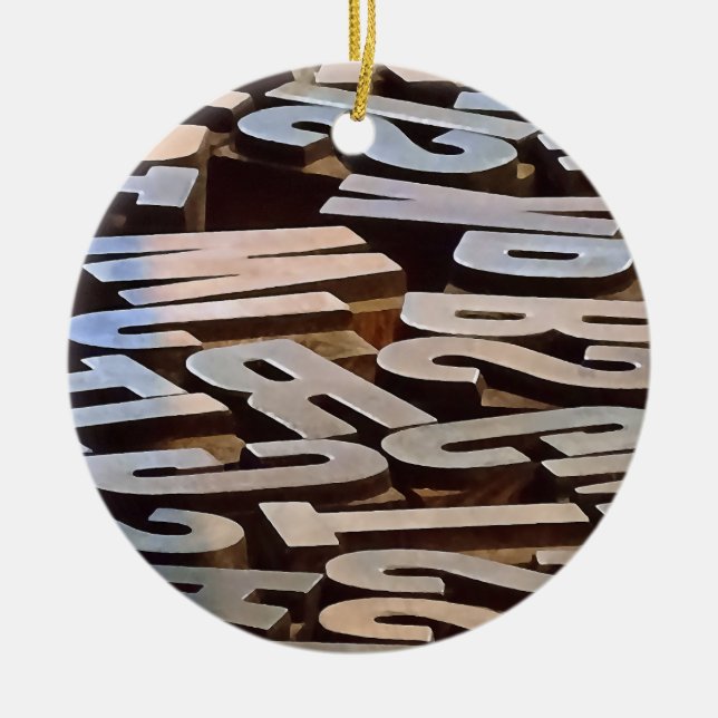 Ornamento De Cerâmica Cartas para a composição (Frente)