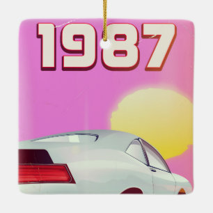 Ornamento De Cerâmica cartaz de carro esportivo de 1987