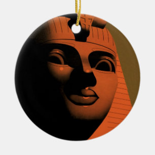 Ornamento De Cerâmica Cartaz de Viagem Antigo com Esfinge, Egito, África