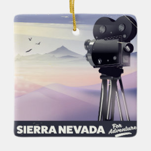 Ornamento De Cerâmica Cartaz de viagem Sierra Nevada