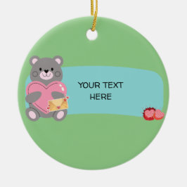 ORNAMENTO DE CERÂMICA CARTAZEM PERSONALIZÁVEL