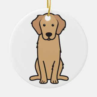 Ornamento De Cerâmica Cartografia do ouro Retriever Dog