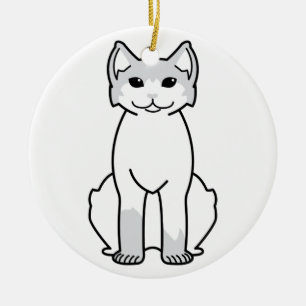 Ornamento De Cerâmica Cartoon de Gato Polidátilo Americano