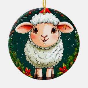 Ornamento De Cerâmica Cartoon de natal