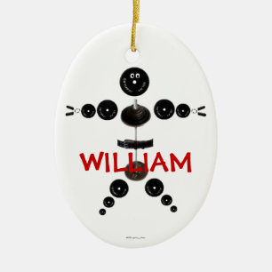 Ornamento De Cerâmica Cartoon do elevador de peso personalizado