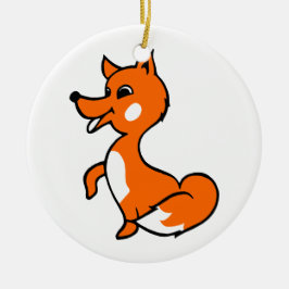 Ornamento De Cerâmica Cartoon Fox