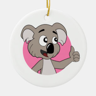 Ornamento De Cerâmica Cartoon Koala
