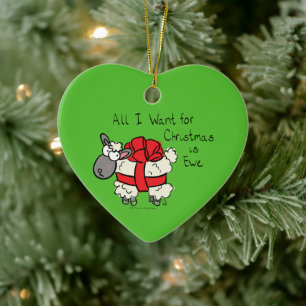Ornamento De Cerâmica Cartoon para Crianças de Ovelha de Natal