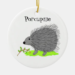 Ornamento De Cerâmica Cartoon Porcupine