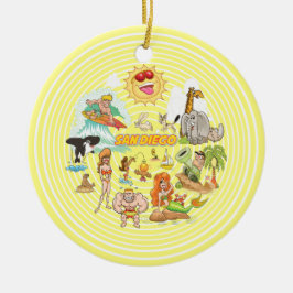 Ornamento De Cerâmica Cartoon San Diego