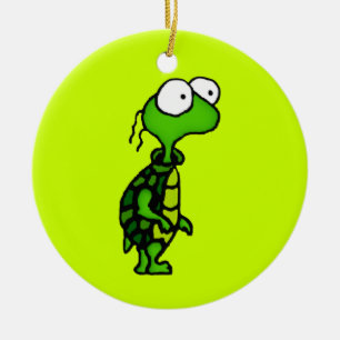 Ornamento De Cerâmica Cartoon Turtle