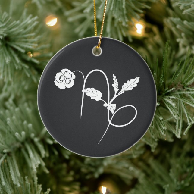 Ornamento De Cerâmica Carvões de calcário, flores de calcário (Árvore)