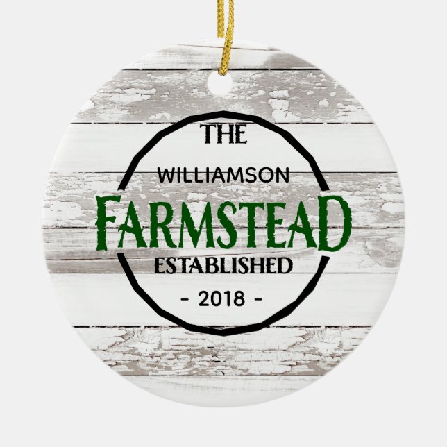 Ornamento De Cerâmica Casa da Floresta Branca (Frente)