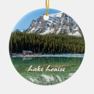 Ornamento De Cerâmica Casa de barcos ao lado do Lago Louise - Banff, Can