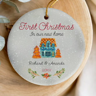 Ornamento De Cerâmica Casa de biscoitos de Natal nova e bonita