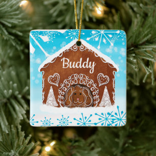Ornamento De Cerâmica Casa de Cachorro Personalizado