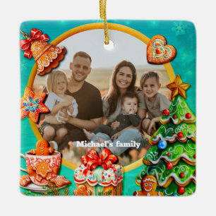 Ornamento De Cerâmica Casa de doces de pão de Natal e Ano Novo