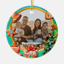 Ornamento De Cerâmica Casa de doces de pão de Natal e Ano Novo