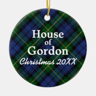 Ornamento De Cerâmica Casa de Gordon Scottish Tartan