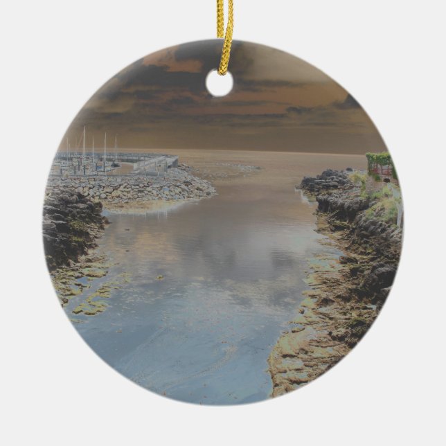 Ornamento De Cerâmica Casa de luz em Cascais Portugal (Frente)