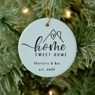 Ornamento De Cerâmica Casa Mínima Doce Personalizada Nova Casa
