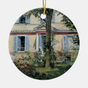 Ornamento De Cerâmica Casa no Rueil por Edouard Manet, Vintage Fine Art