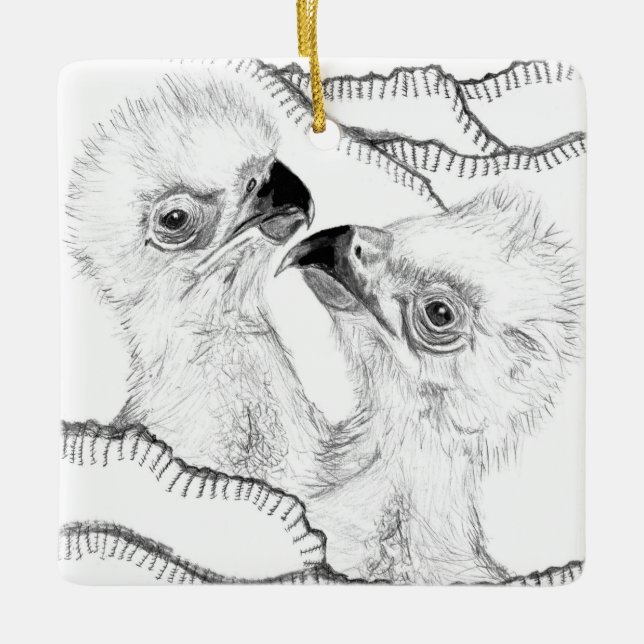 ORNAMENTO DE CERÂMICA CASA SWFL EAGLE NEST VIPS MUITO IMPORTANTES DOENTE (Frente)