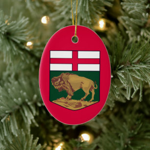 Ornamento De Cerâmica Casaco de armas de Manitoba - CANADÁ