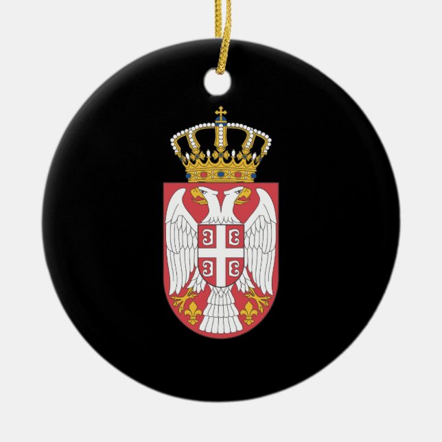 Ornamento De Cerâmica Casaco de armas sérvias (Frente)