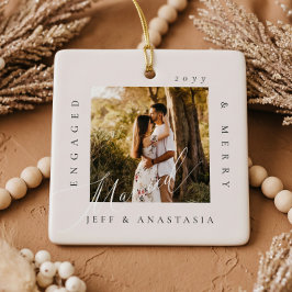 Ornamento De Cerâmica Casados e Felizes Minimalista Moderno 2 Fotos Casa