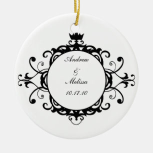 Ornamento De Cerâmica Casais….Casou nosso primeiro Natal