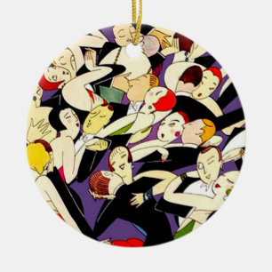 Ornamento De Cerâmica Casais de danças