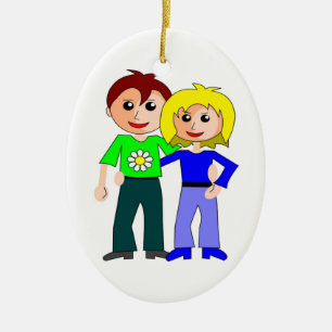 ORNAMENTO DE CERÂMICA CASAL CUTEST