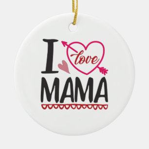 Ornamento De Cerâmica Casal presente que amo mamãe