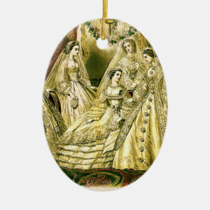 Ornamento De Cerâmica Casamento Antigo Noiva