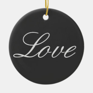 Ornamento De Cerâmica Casamento De Amor Com Fundo Da Cinza na moda