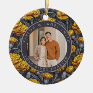 Ornamento De Cerâmica Casamento de Primavera Estético com Cravo Personal