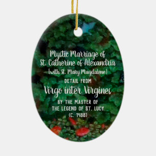 Ornamento De Cerâmica Casamento místico de Ruas. Catherine de Alexandria