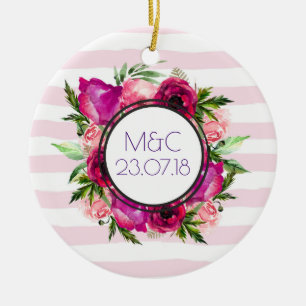 Ornamento De Cerâmica Casamento Rosa Rosa Rosa Rosa Rosa Rosa Rosa Rosa 